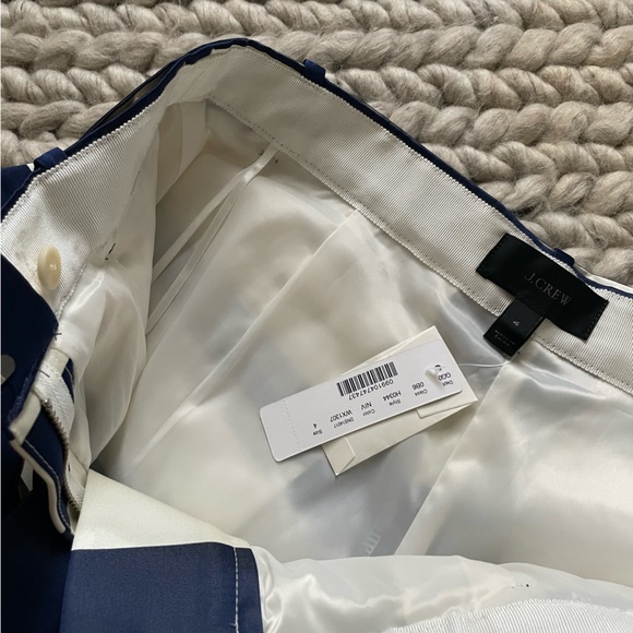 NWT J.Crew Size 4 Satin Striped Shorts - Picture 3 of 4